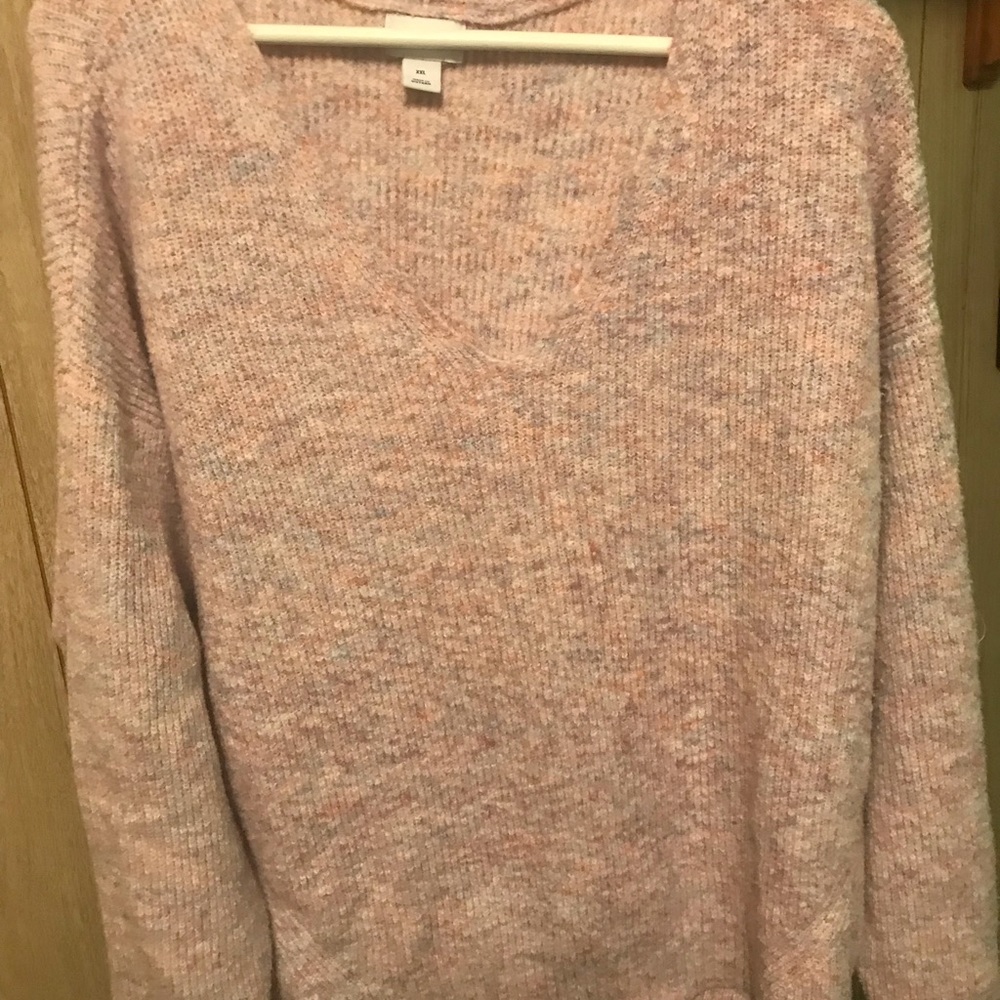 Pink V Neck Sweater